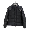 Moncler Maya Matte Hooded Puffer Jacket - Black