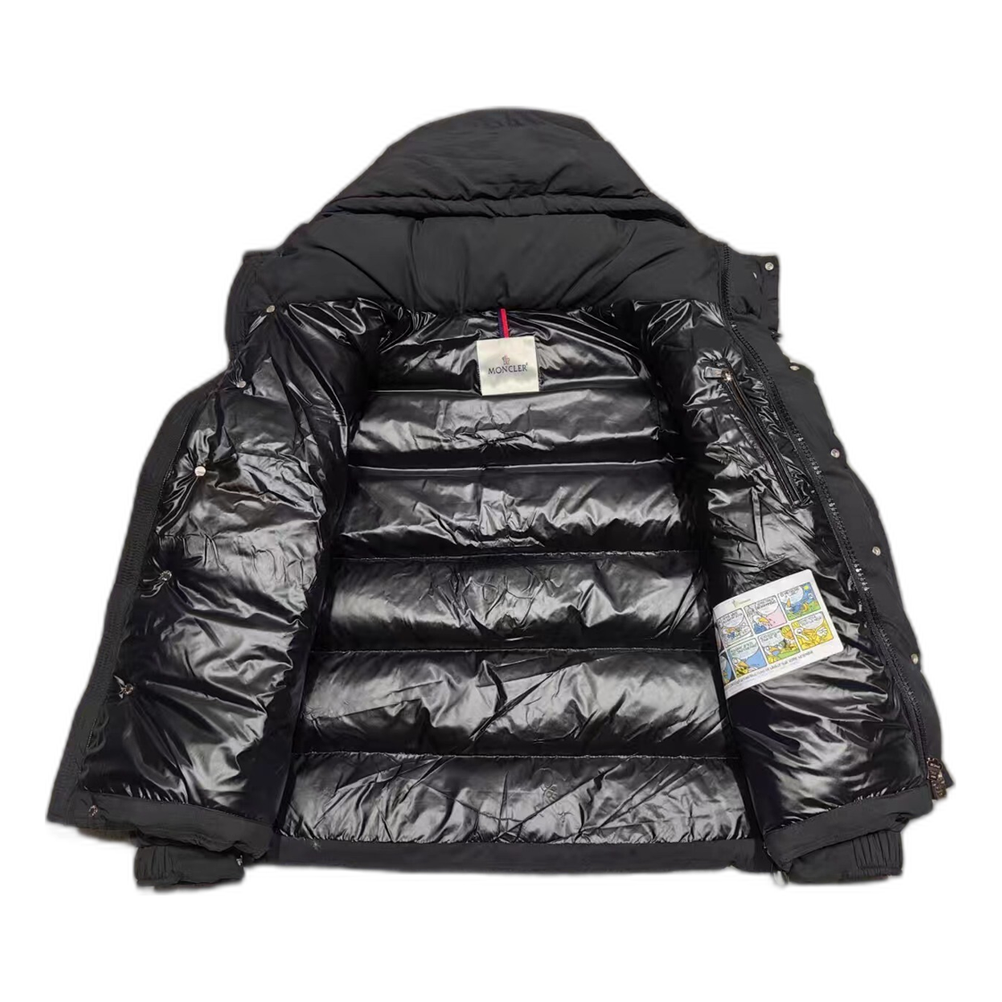 Moncler Maya Matte Hooded Puffer Jacket - Black