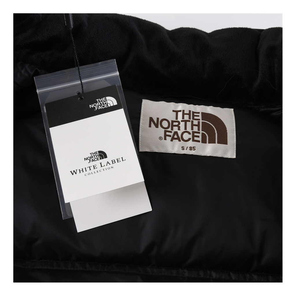 The North Face Nuptse Cropped Down Puffer Jacket in Black