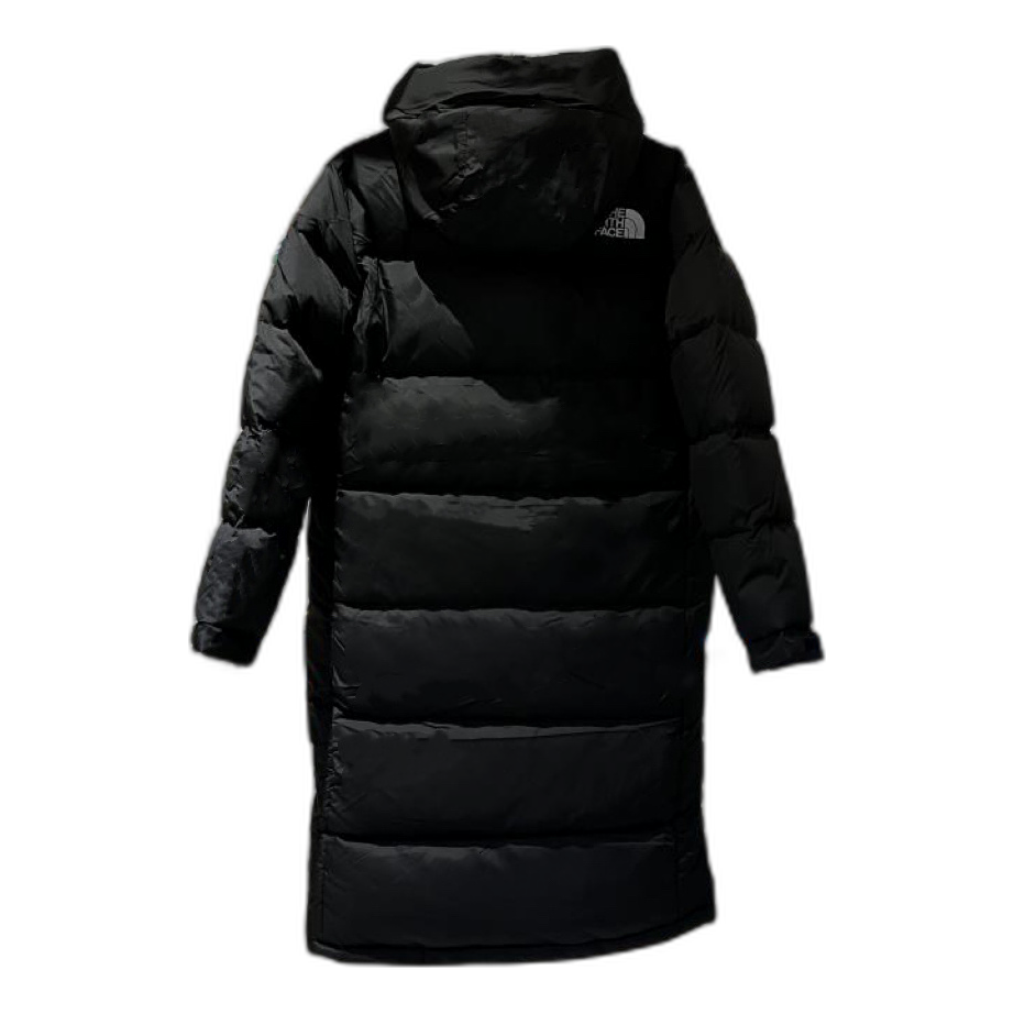 The North Face Long Hooded Down Puffer Coat in Black