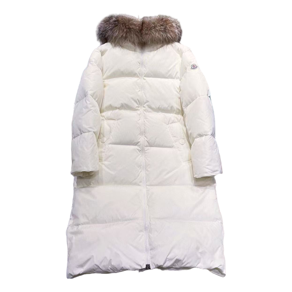 Moncler Marrionnier Long Puffer Coat - Ivory