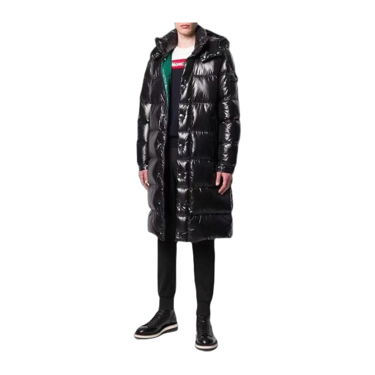 Moncler Hanoverian Long Hooded Puffer Coat – Glossy Finish