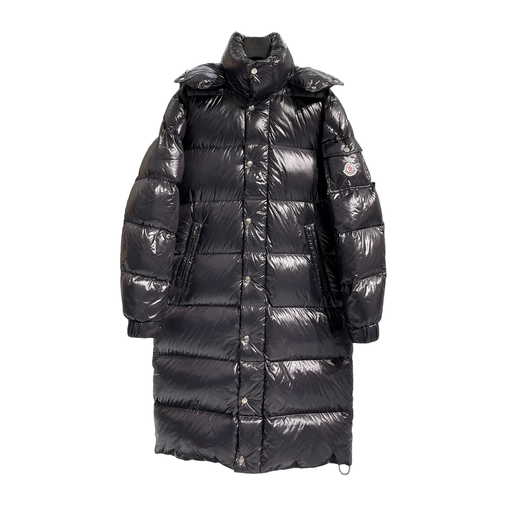 Moncler Hanoverian Long Hooded Puffer Coat – Glossy Finish