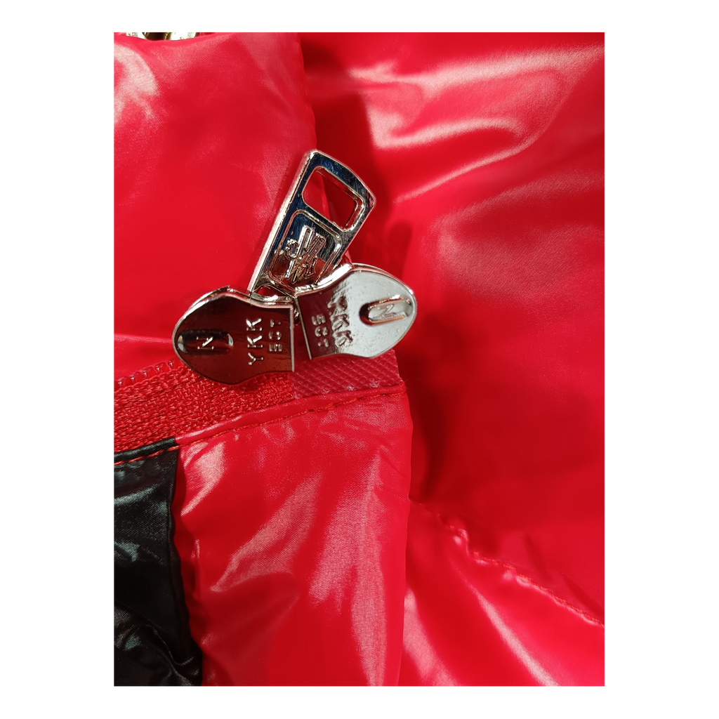Moncler Hanoverian Glossy Hooded Long Puffer Coat - Red