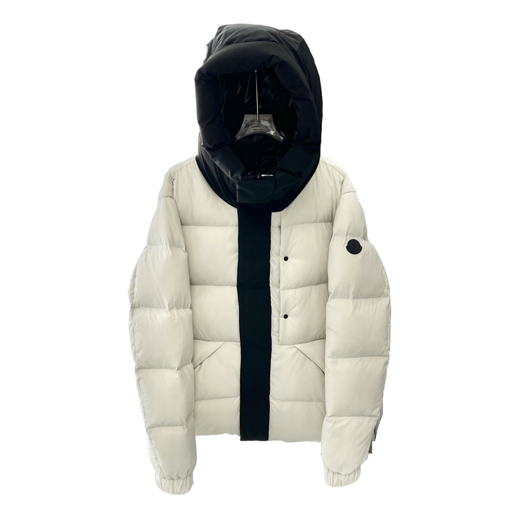 Moncler Colour-Block Puffer Jacket with Contrast Hood