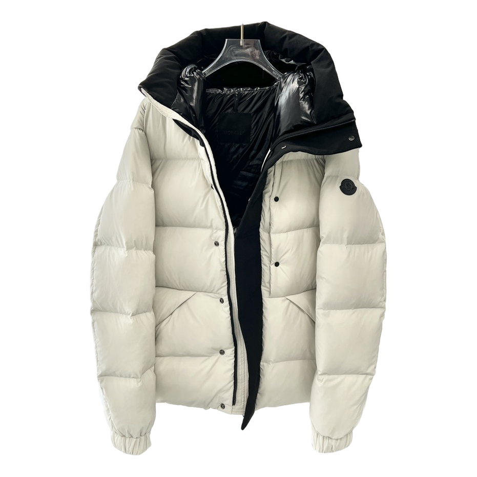 Moncler Colour-Block Puffer Jacket with Contrast Hood