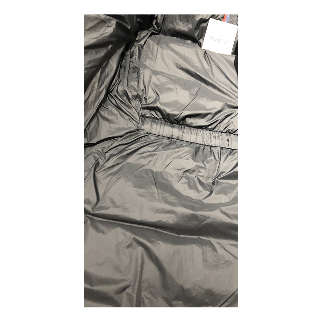 Moncler Four-Pocket Long Puffer Coat with Fur-Trim Hood – Black