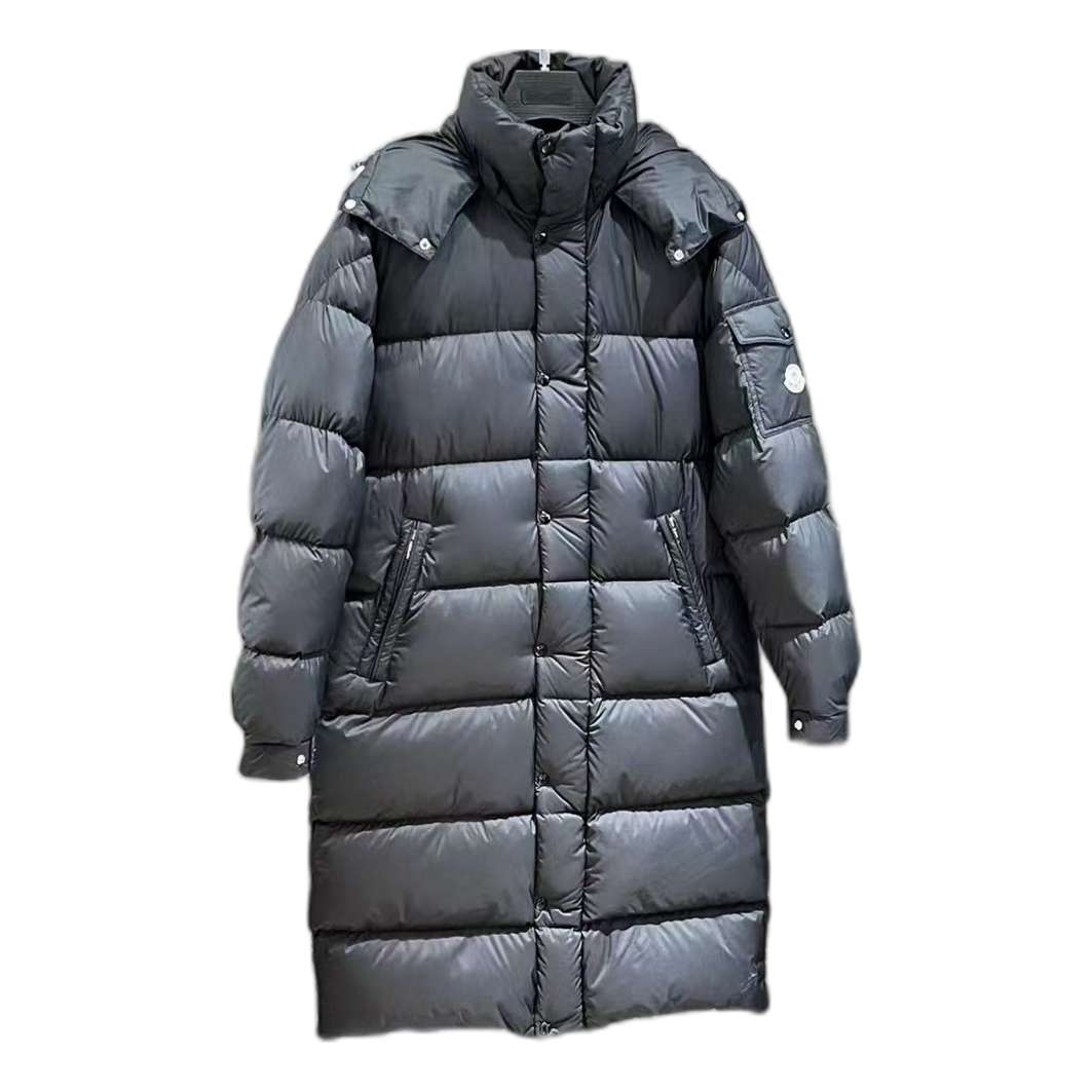 Moncler Hanoverian Hooded Long Puffer Coat - Black