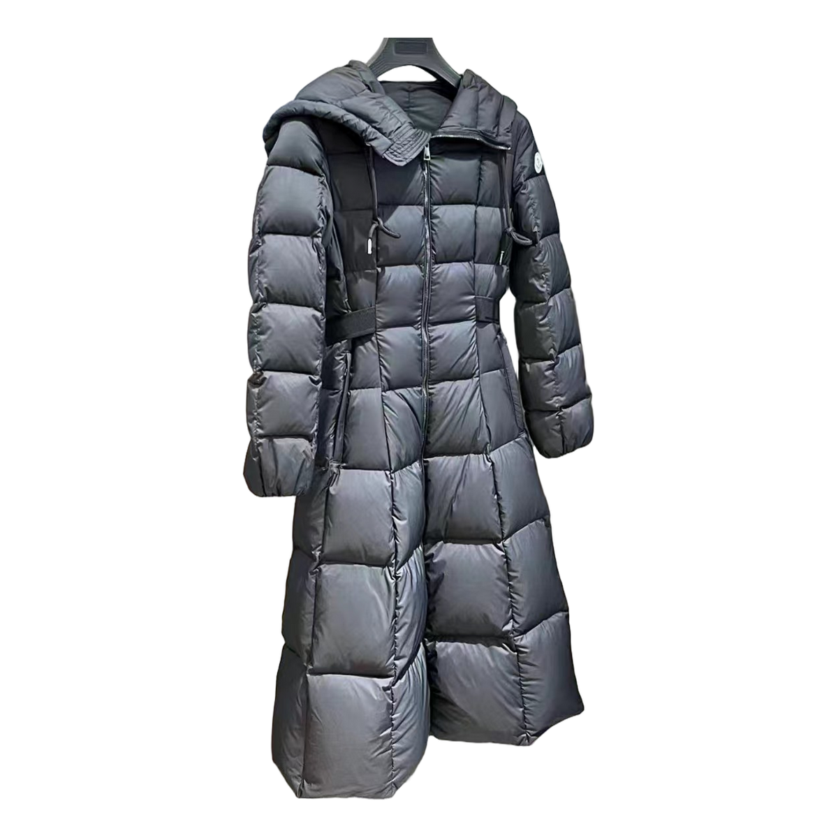 Moncler Faucon Long Hooded Puffer Coat – Black