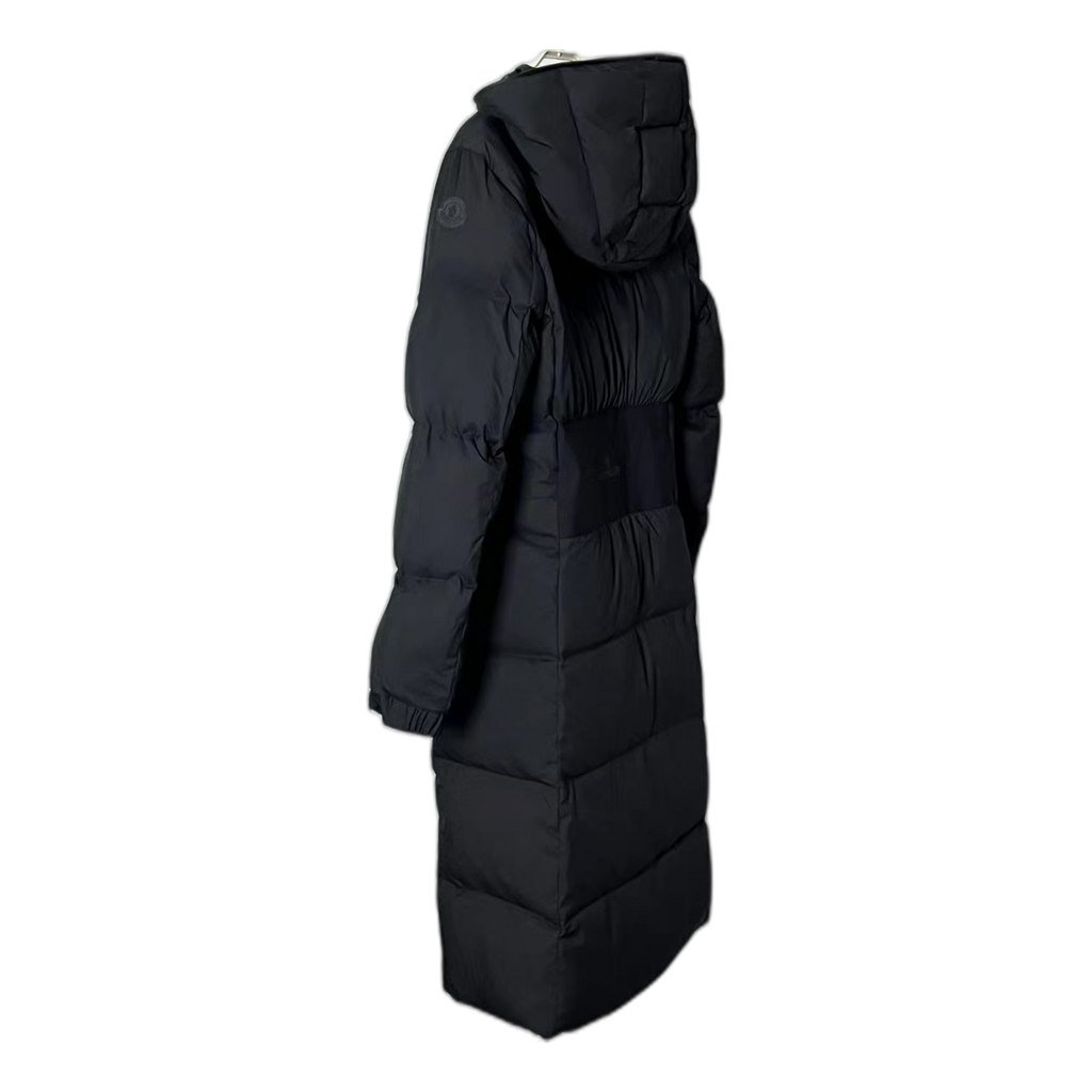 Moncler Matte Hooded Long Puffer Coat - Black