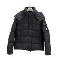 Moncler Maya Matte Hooded Puffer Jacket - Black