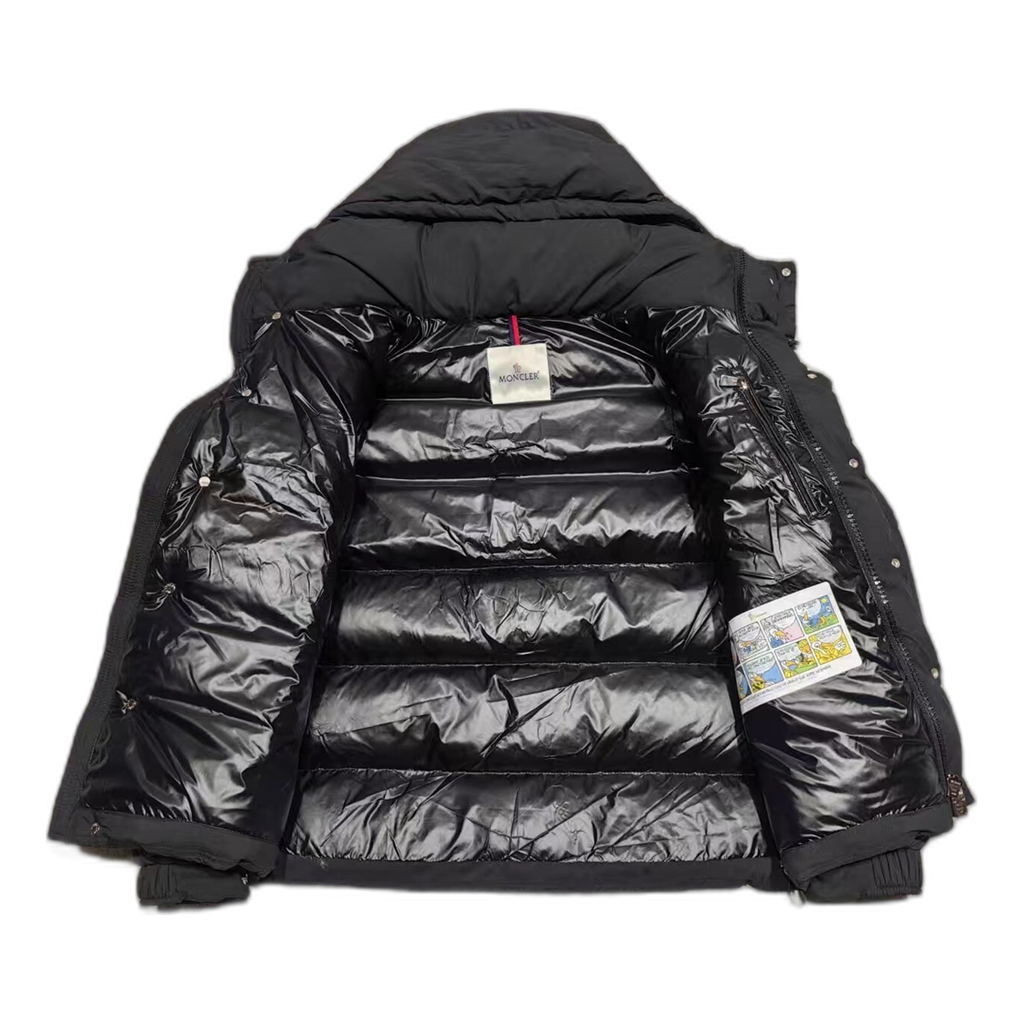 Moncler Maya Matte Hooded Puffer Jacket - Black
