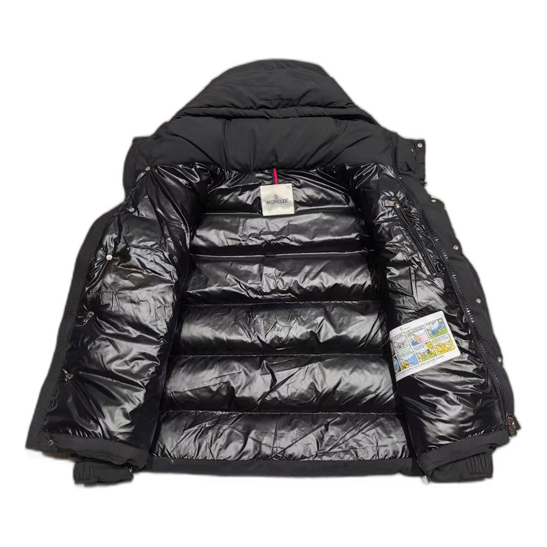 Moncler Maya Matte Hooded Puffer Jacket - Black