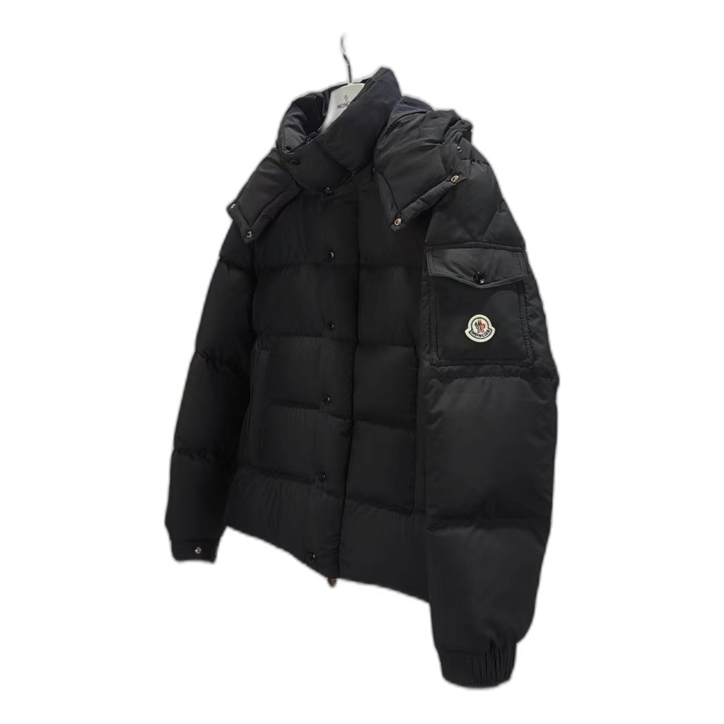 Moncler Maya Matte Hooded Puffer Jacket - Black
