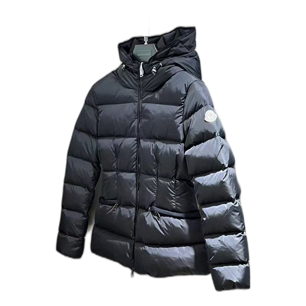 Moncler Fitted Puffer Jacket with Drawstring Hood