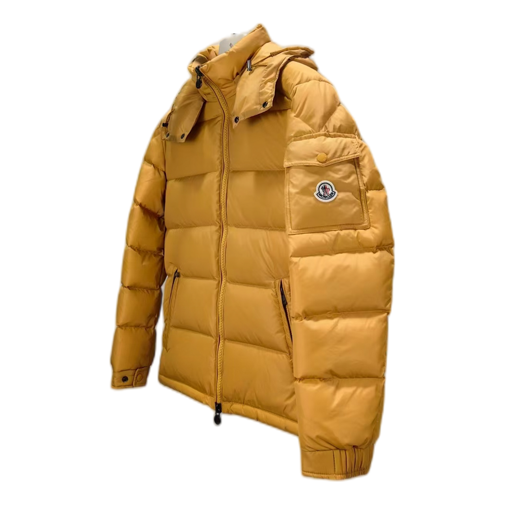 Moncler Maya Hooded Puffer Jacket - Yellow