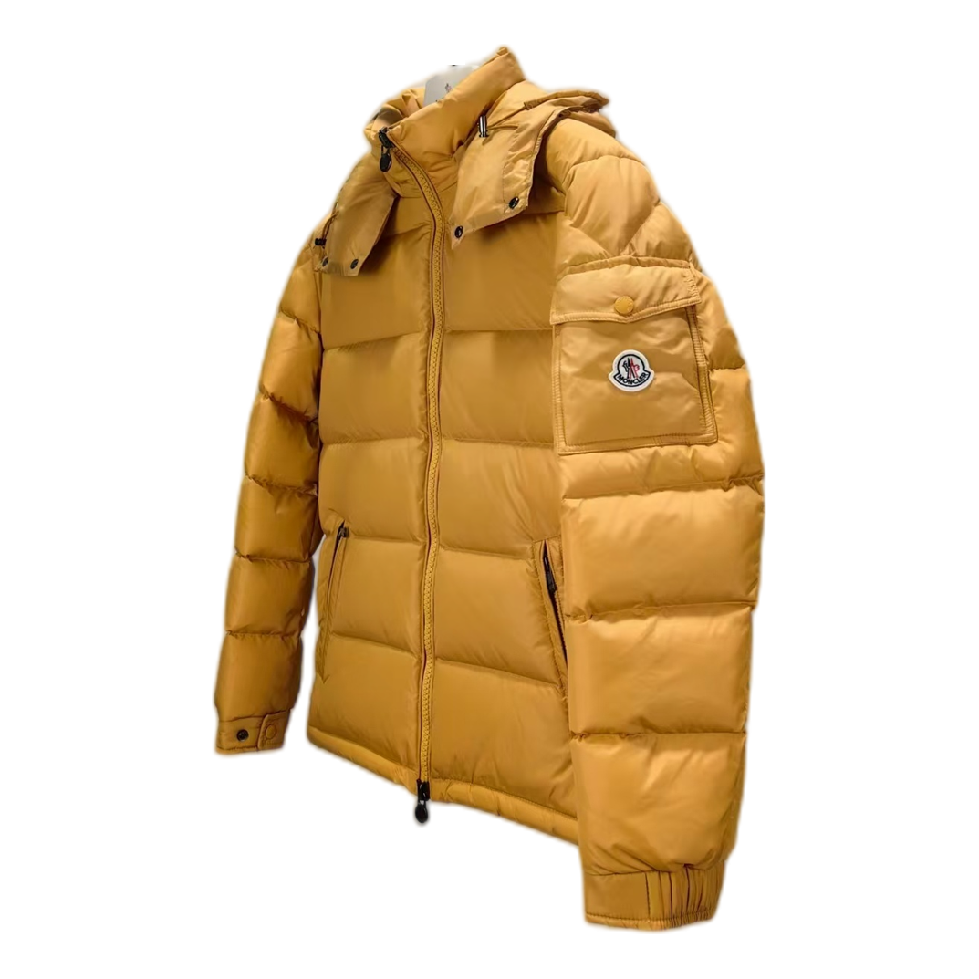 Moncler Maya Hooded Puffer Jacket - Yellow