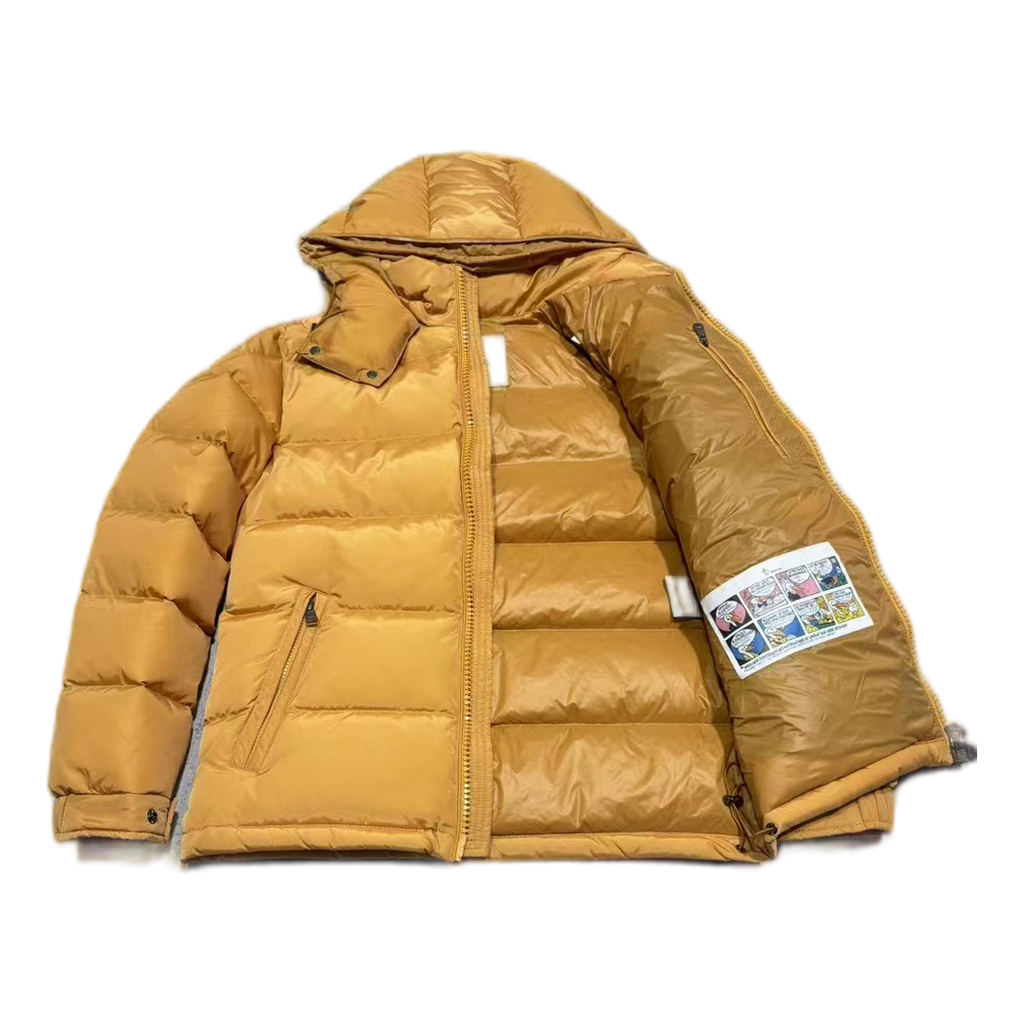 Moncler Maya Hooded Puffer Jacket - Yellow