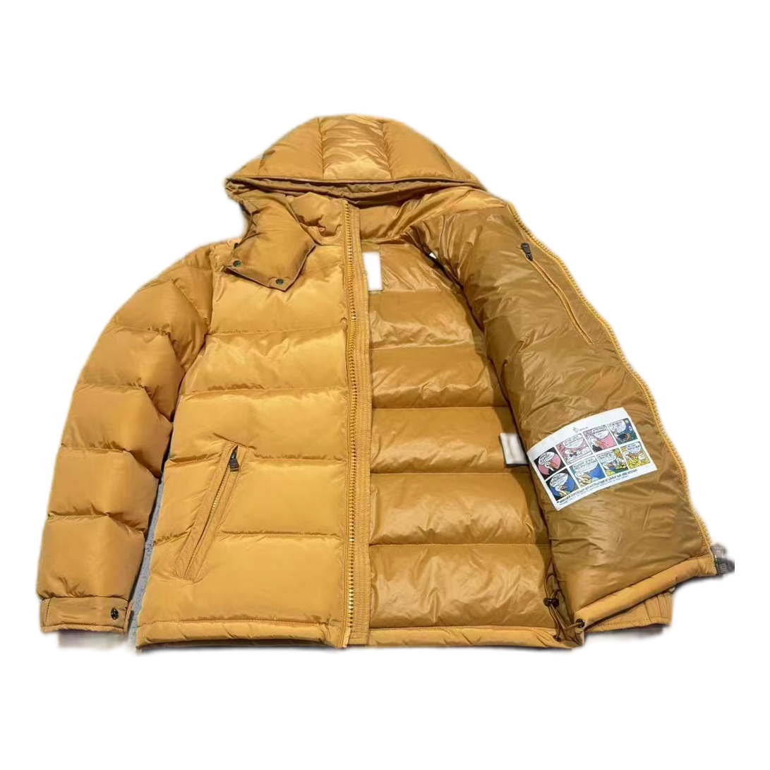 Moncler Maya Hooded Puffer Jacket - Yellow