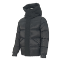 Moncler Tonal-Logo High-Collar Puffer Jacket - Black