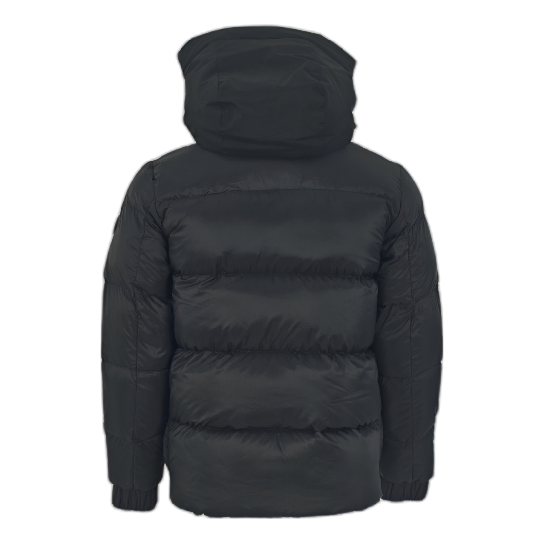 Moncler Tonal-Logo High-Collar Puffer Jacket - Black