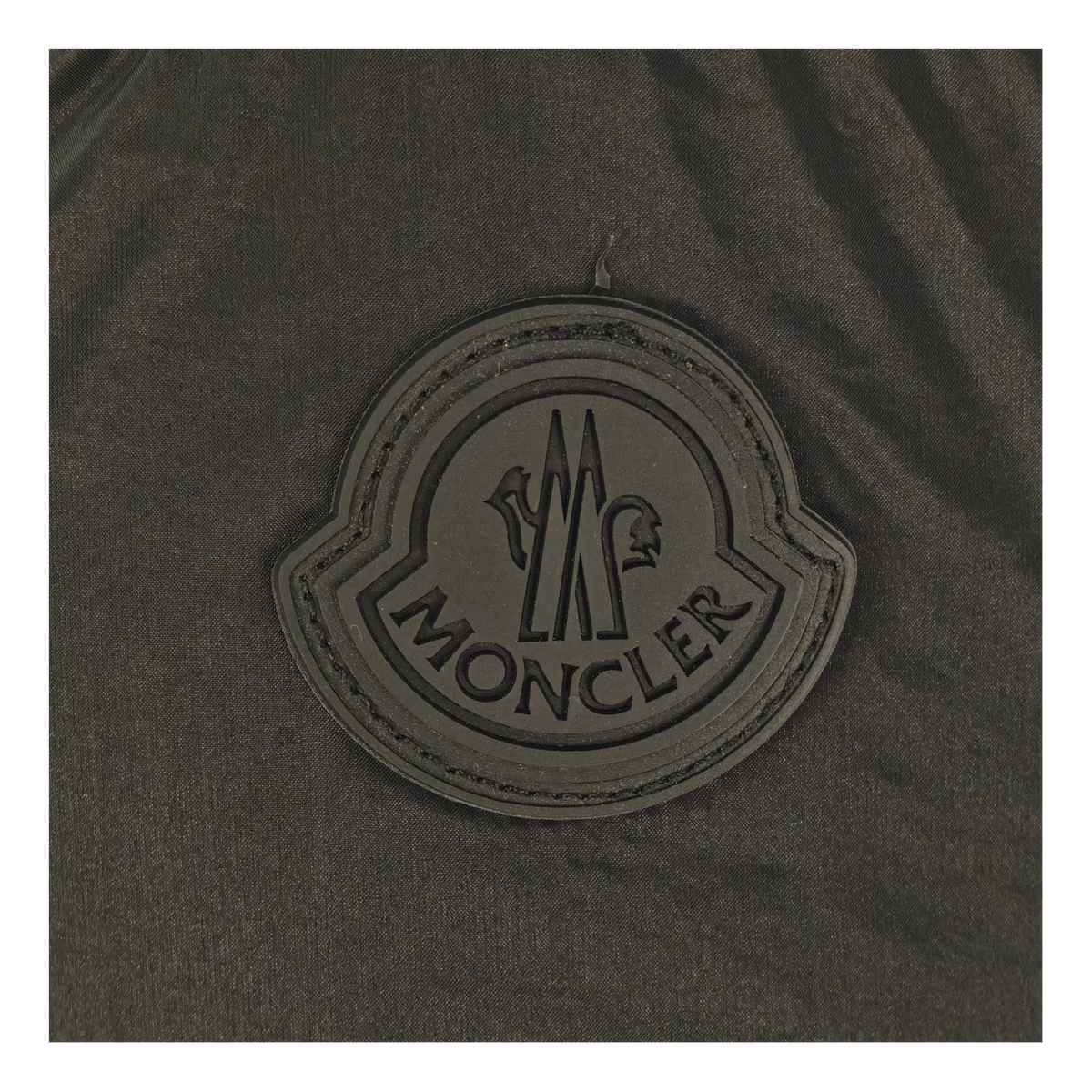 Moncler Tonal-Logo High-Collar Puffer Jacket - Black