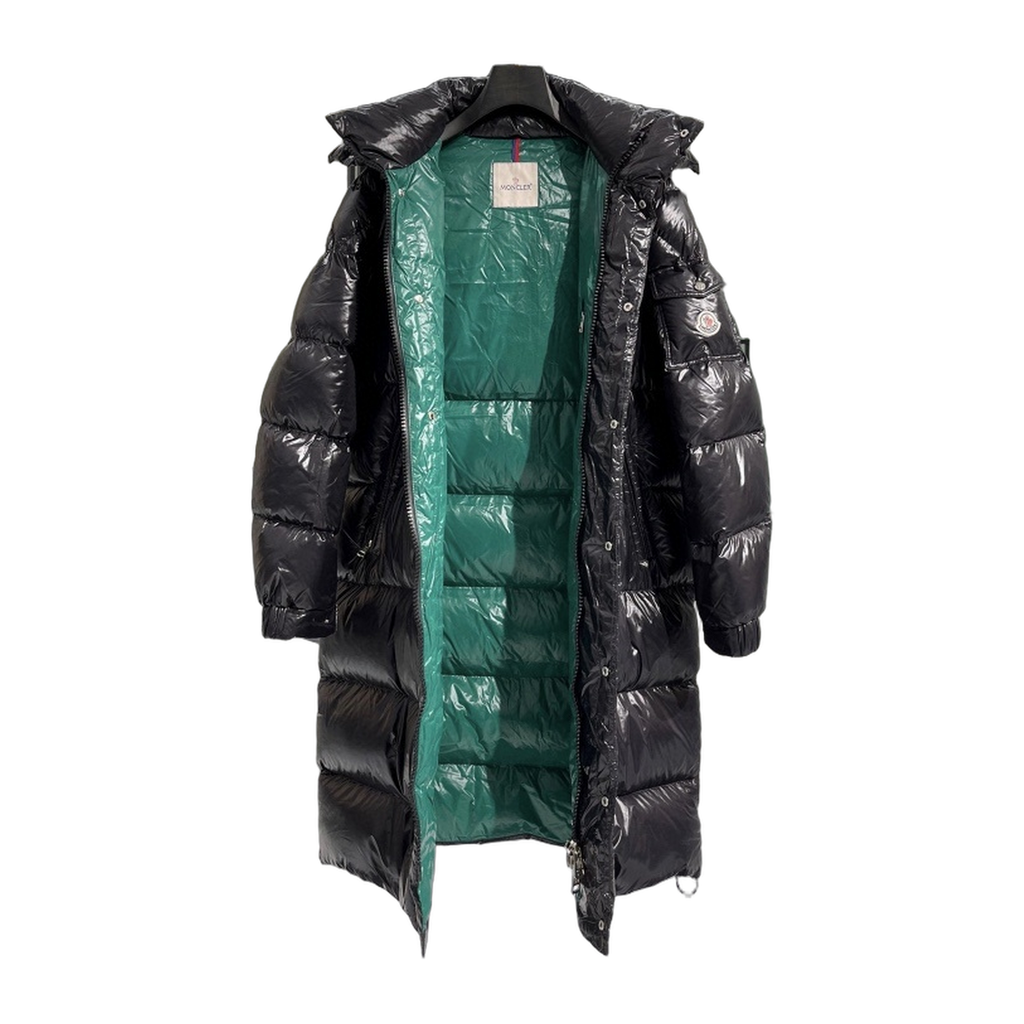 Moncler Hanoverian Long Hooded Puffer Coat – Glossy Finish