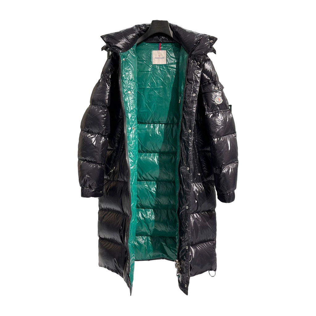 Moncler Hanoverian Long Hooded Puffer Coat – Glossy Finish