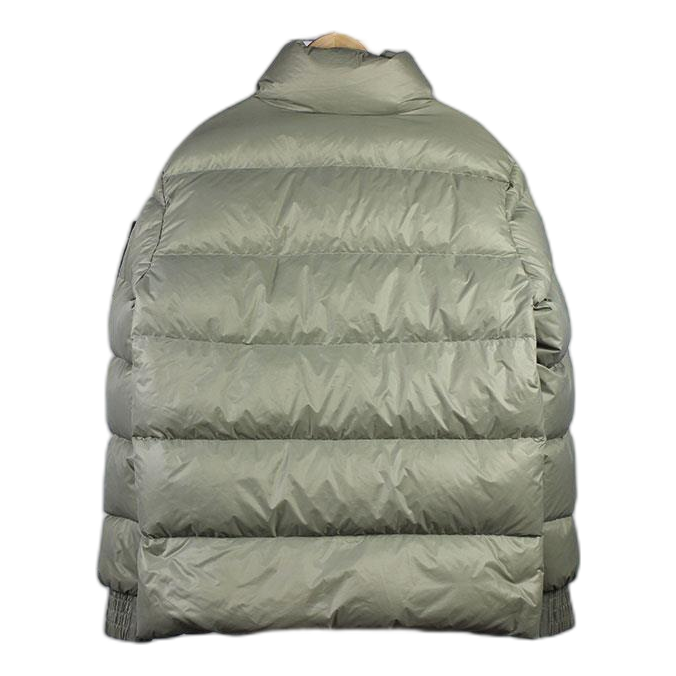 Moose Knuckles Stand-Collar Down Puffer Jacket in Sage Grey