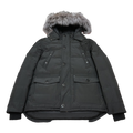 Moose Knuckles Four-Pocket Hooded Puffer Jacket with Fur Trim