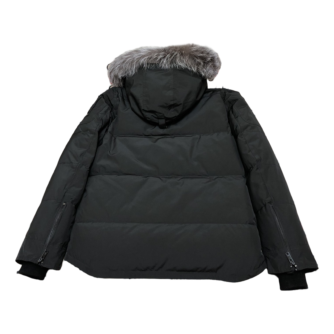 Moose Knuckles Four-Pocket Hooded Puffer Jacket with Fur Trim