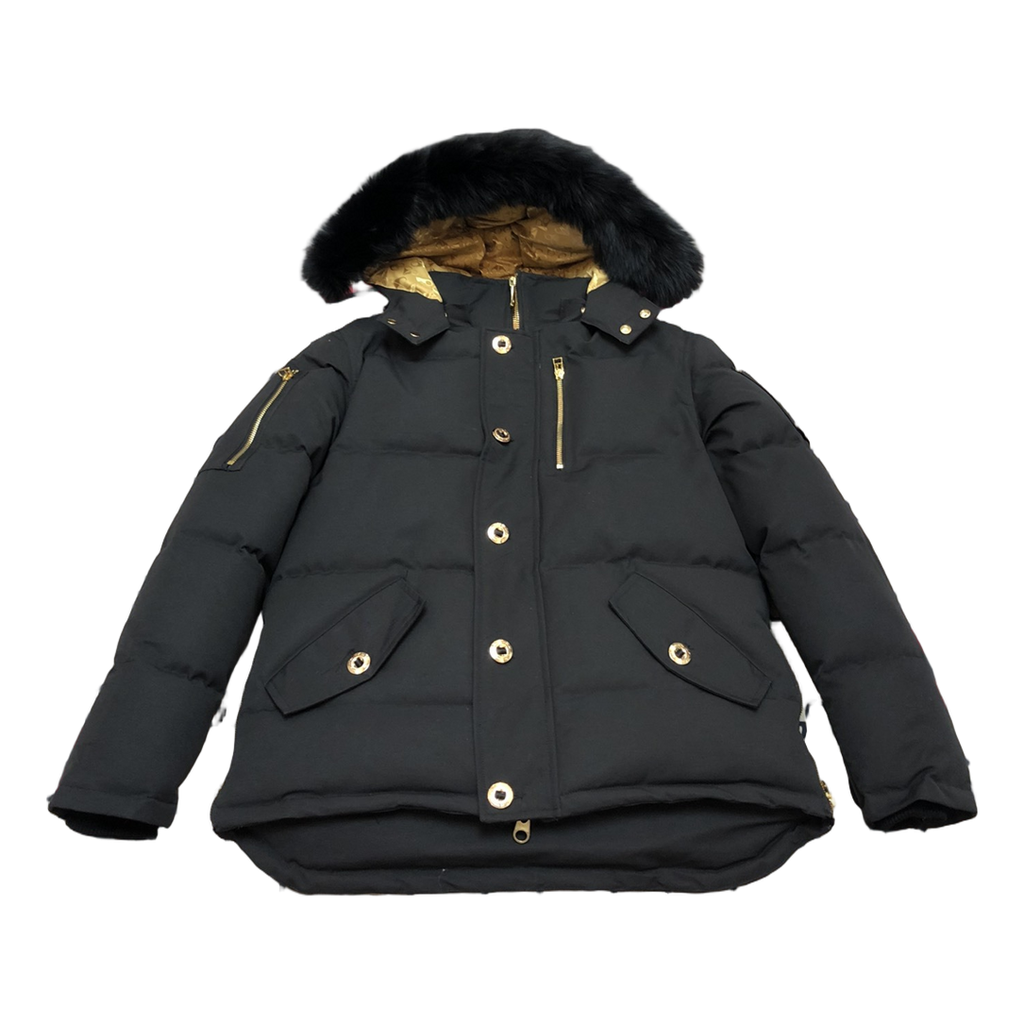 Moose Knuckles Gold 3Q Fur-Trim Puffer Jacket - Black
