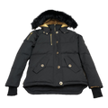 Moose Knuckles Gold 3Q Fur-Trim Hooded Puffer Jacket - Black