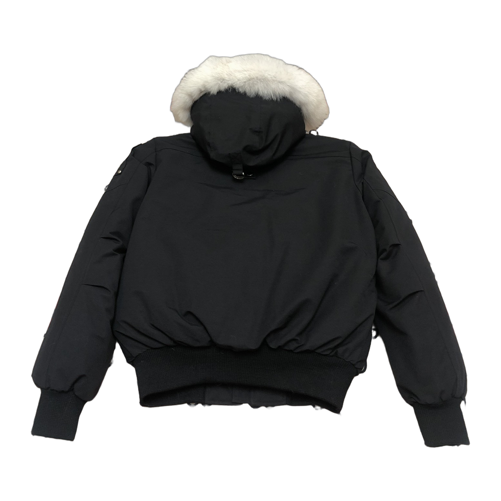Moose Knuckles Men's Original Ballistic Shearling-Trim Bomber in Black