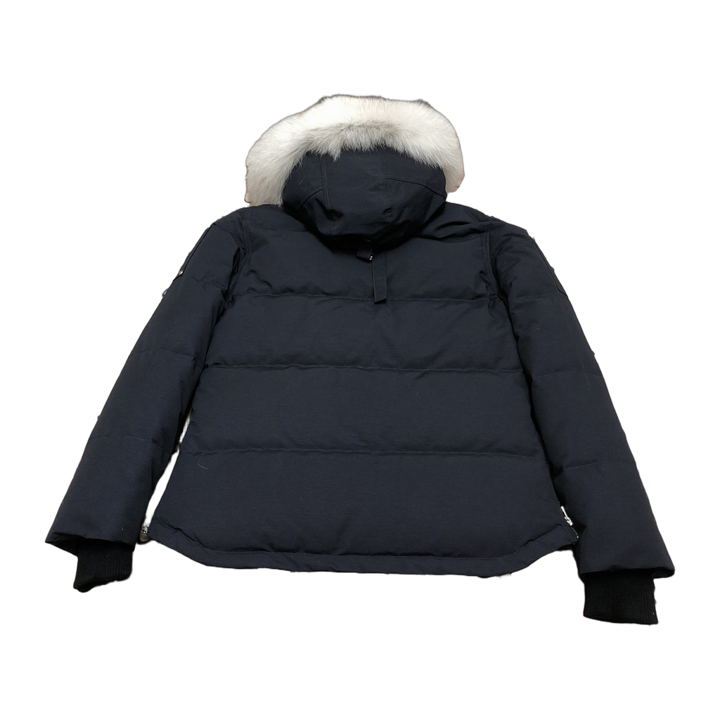 Moose Knuckles Women's Original 3Q Shearling-Trim Jacket in Navy
