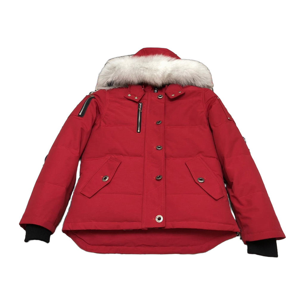 Moose Knuckles Women's Original Shearling-Trim 3Q Jacket in Navy