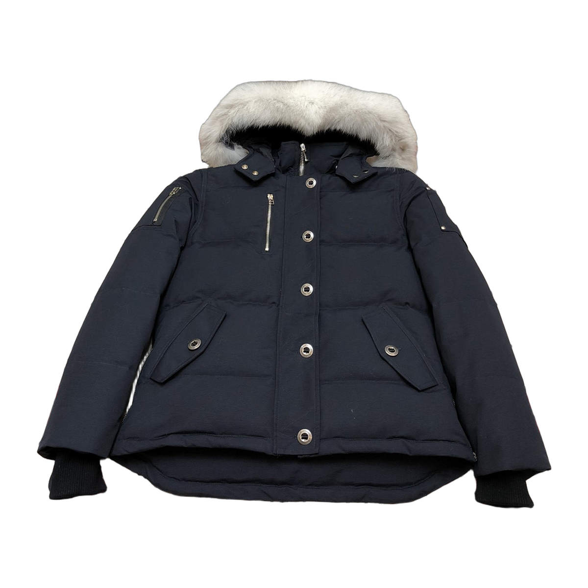 Moose Knuckles Women's Original 3Q Shearling-Trim Jacket in Navy