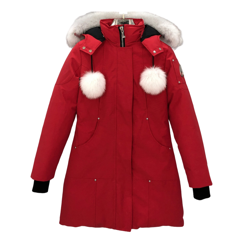 Moose Knuckles Stirling Down Parka with White Hood Trim