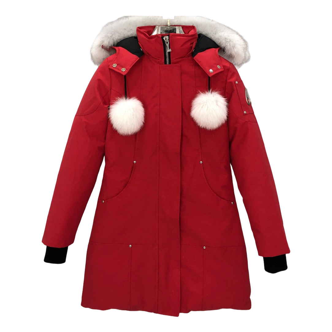 Moose Knuckles Stirling Down Parka with White Hood Trim