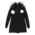 Moose Knuckles Stirling Hooded Down Parka with White Trim