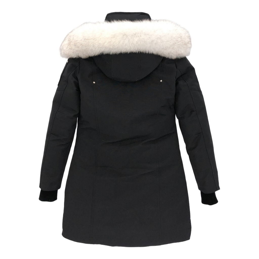 Moose Knuckles Stirling Hooded Down Parka with White Trim