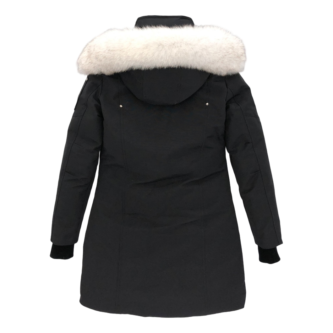 Moose Knuckles Stirling Hooded Down Parka with White Trim