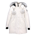 Moose Knuckles Stirling Hooded Down Parka with White Trim