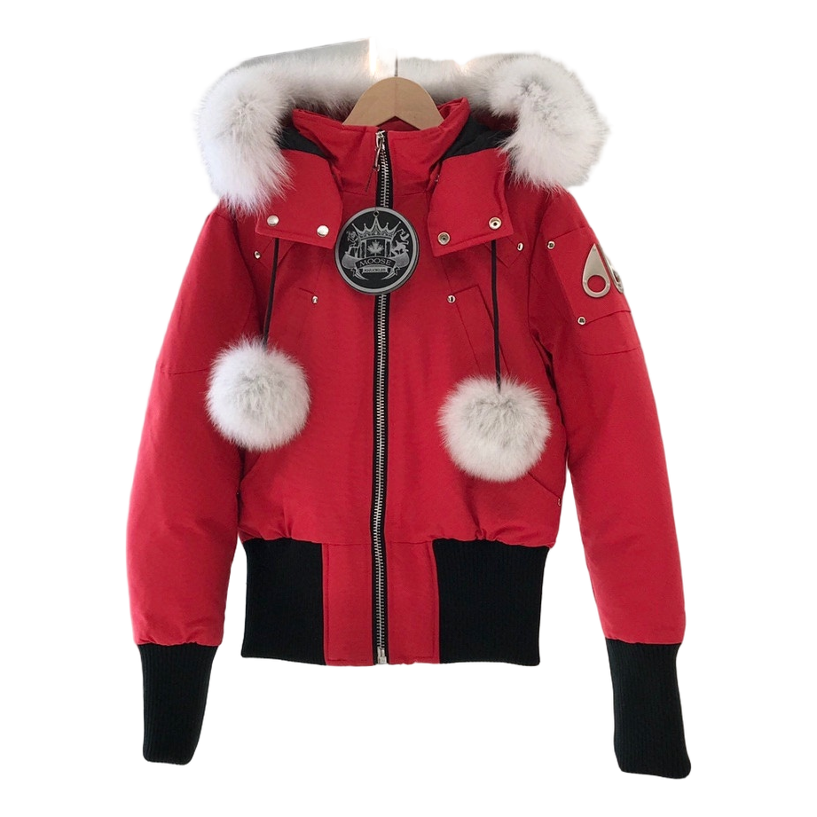 Moose Knuckles Debbie Fur-Trim Cropped Bomber Jacket