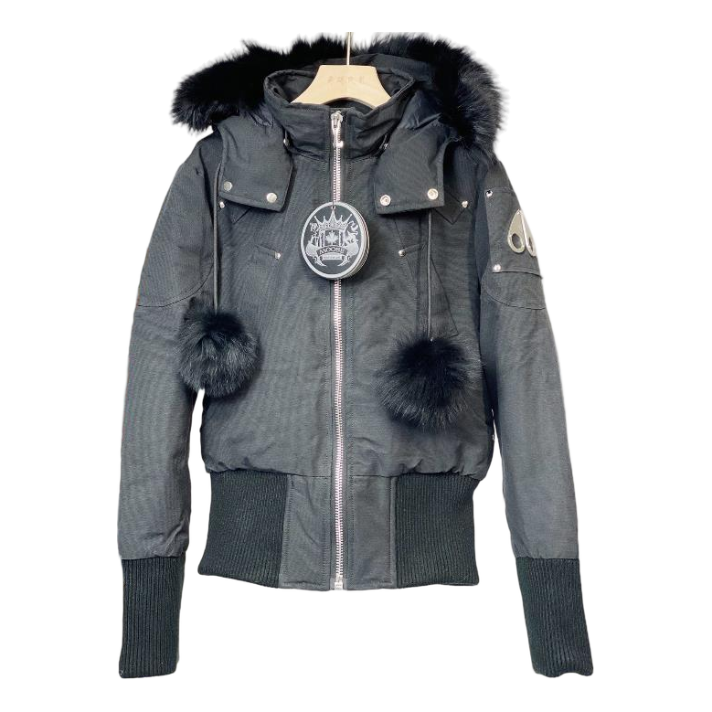 Moose Knuckles Debbie Bomber Jacket with Fur-Trim Collar