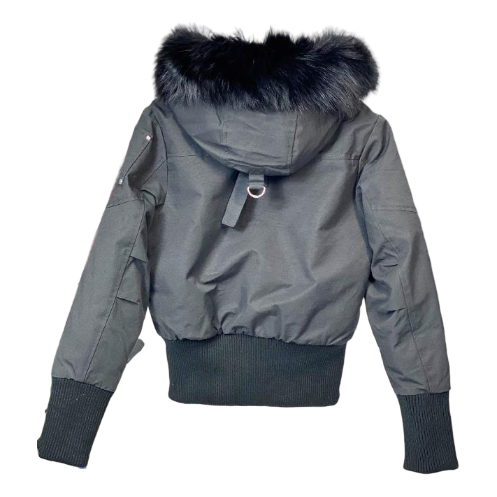 Moose Knuckles Debbie Bomber Jacket with Fur-Trim Collar