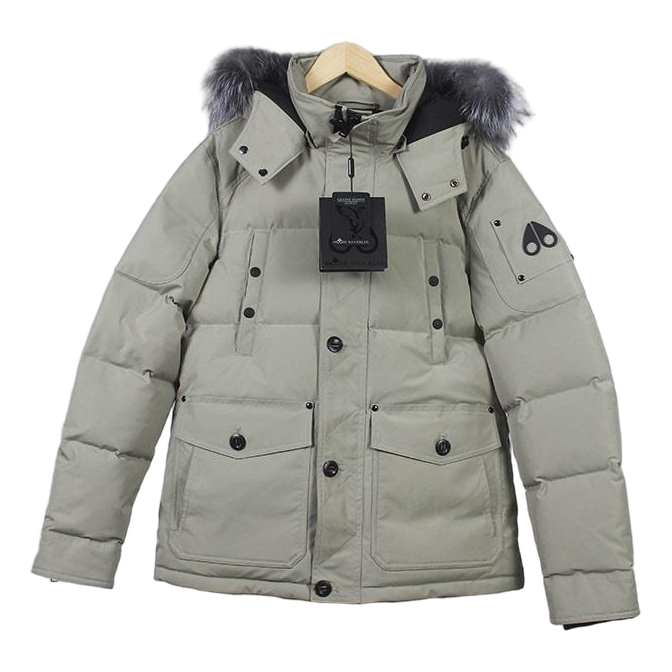Moose Knuckles Fur-Trim Quilted Jacket with Four Pockets