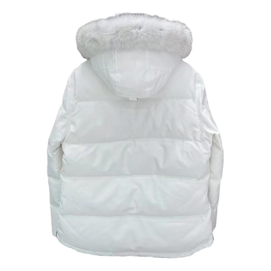 Moose Knuckles Fur-Trim Hooded Puffer Jacket with Chest-Zip Pocket