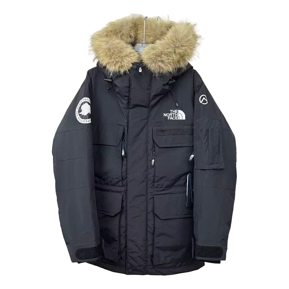 The North Face Faux Fur-Trim Hooded Parka in Graphite