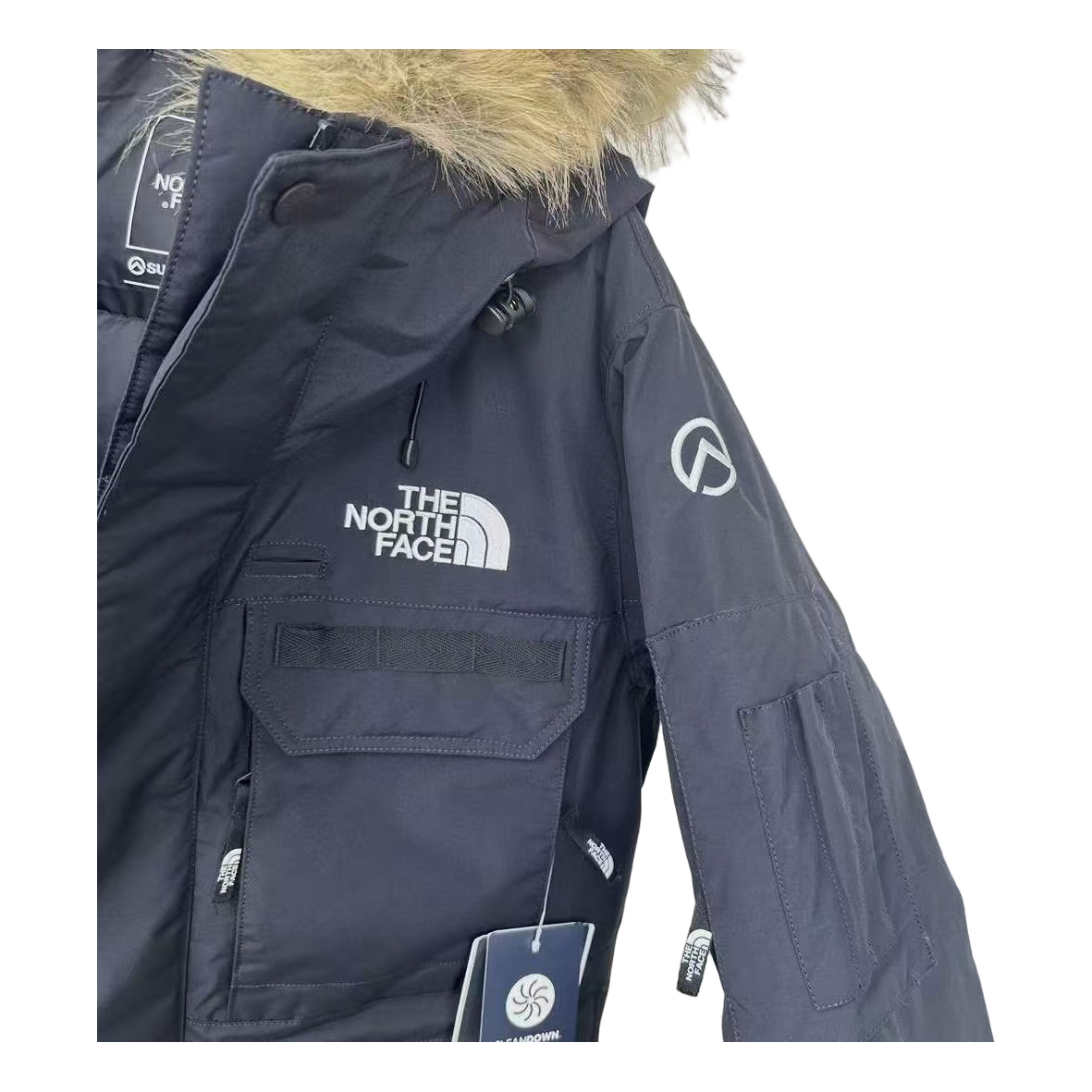 The North Face Faux Fur-Trim Hooded Parka in Graphite